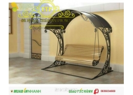 xích đu sắt uốn hoa văn mỹ thuật