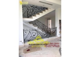 cầu thang sắt hoa văn nghệ thuật