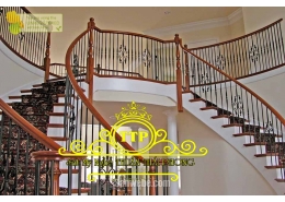 cầu thang sắt hoa văn hiện đại