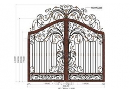 Cửa cổng sắt mỹ thuật 07